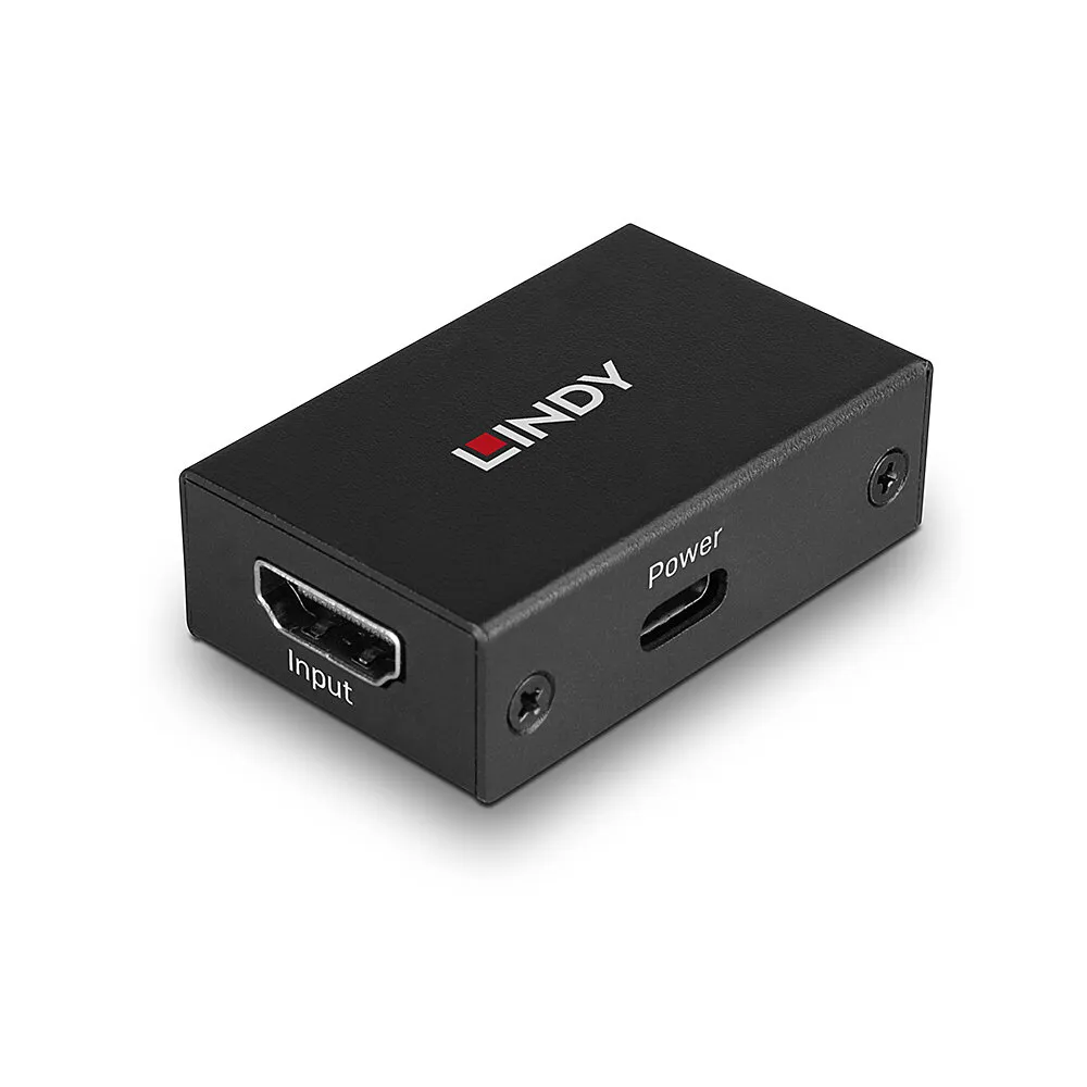 AV-Repeater Lindy 38391 8K 48 Gbit/s HDMI HDCP Schwarz