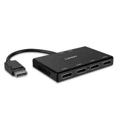 Hub Lindy 4 Ports DisplayPort 1.2 4K 3840x2160 Modell 38431 USB