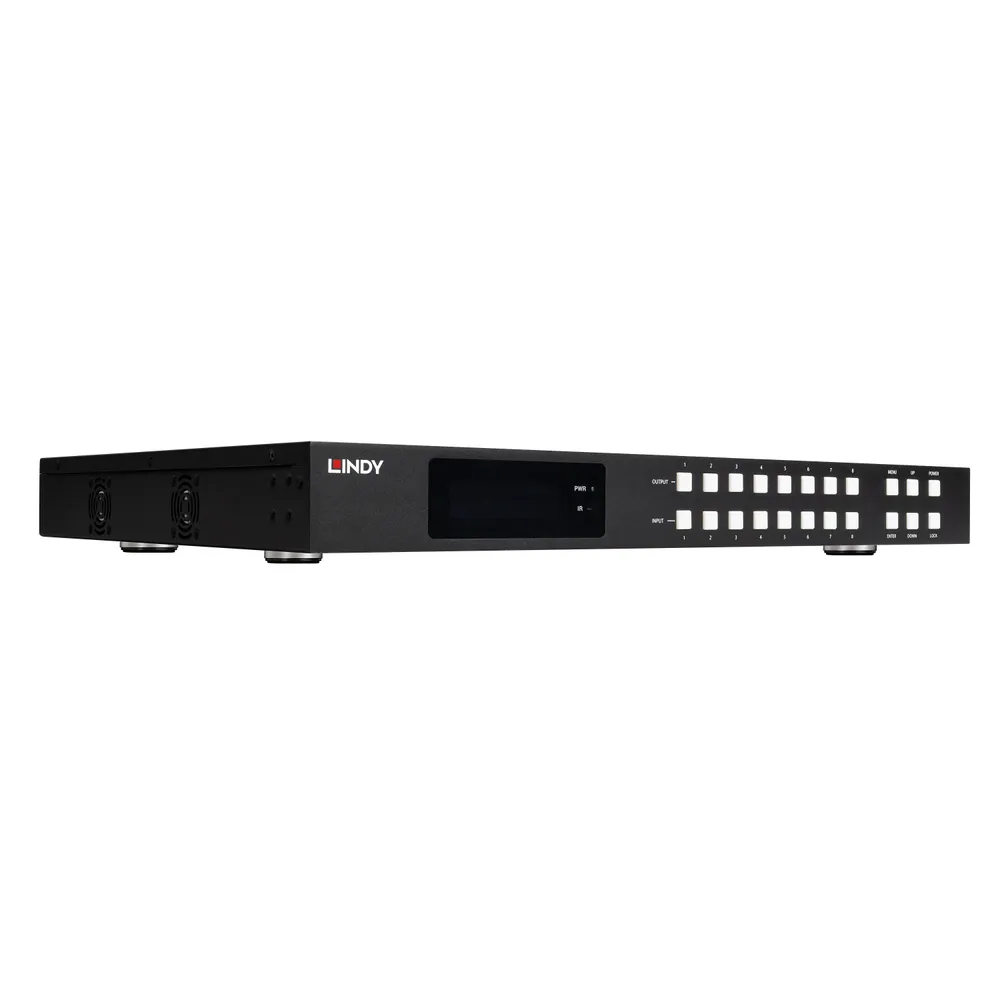Switch Lindy 38434 8x8 HDMI 4K60 18 Gbit/s LCD