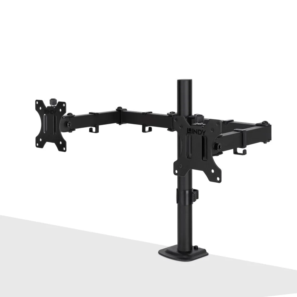 Lindy 40711 Doppel Monitorhalterung Tisch 13 bis 32" VESA 75x75 bis 100x100 Max 8Kg