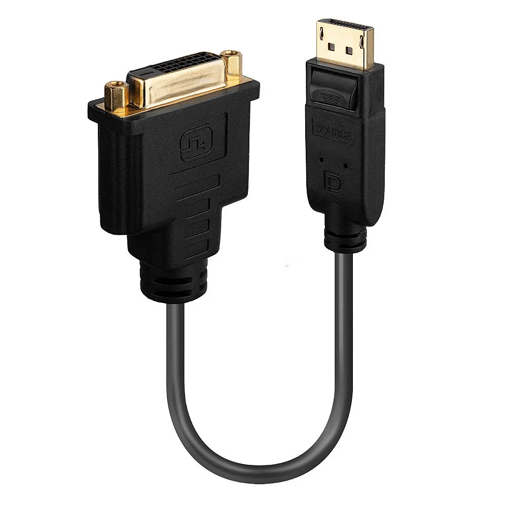 DisplayPort auf DVI-D Kabeladapter Lindy 41004 0,15 m Gold