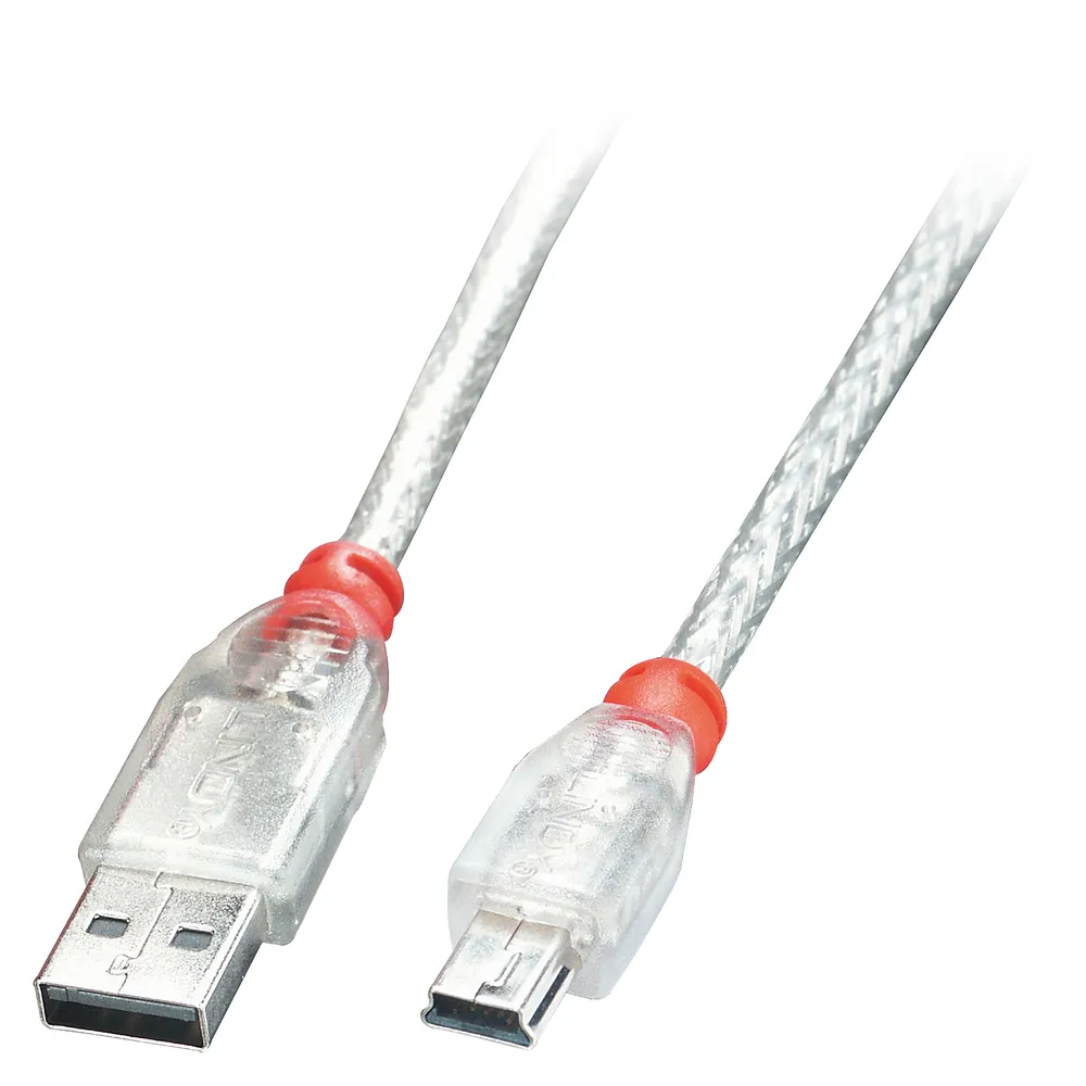 USB-Kabel Lindy 2 m USB A an Mini-USB B USB 2.0 Transparent