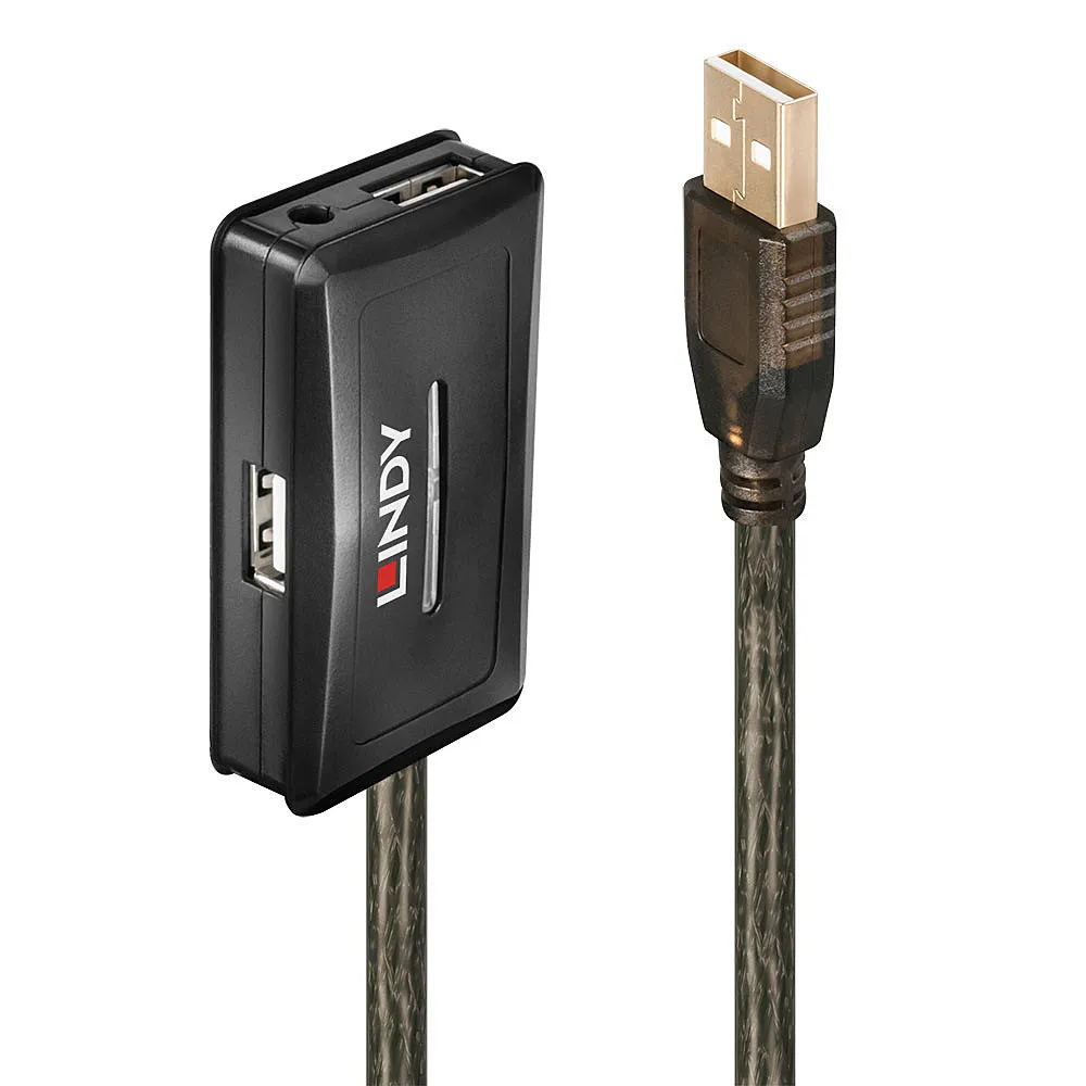 USB-Hub Lindy 42635 USB 2.0 4 Ports 10m Kabel Grau USB-Hub Lindy 42635 USB 2.0 4 Ports 10m Kabel Grau
