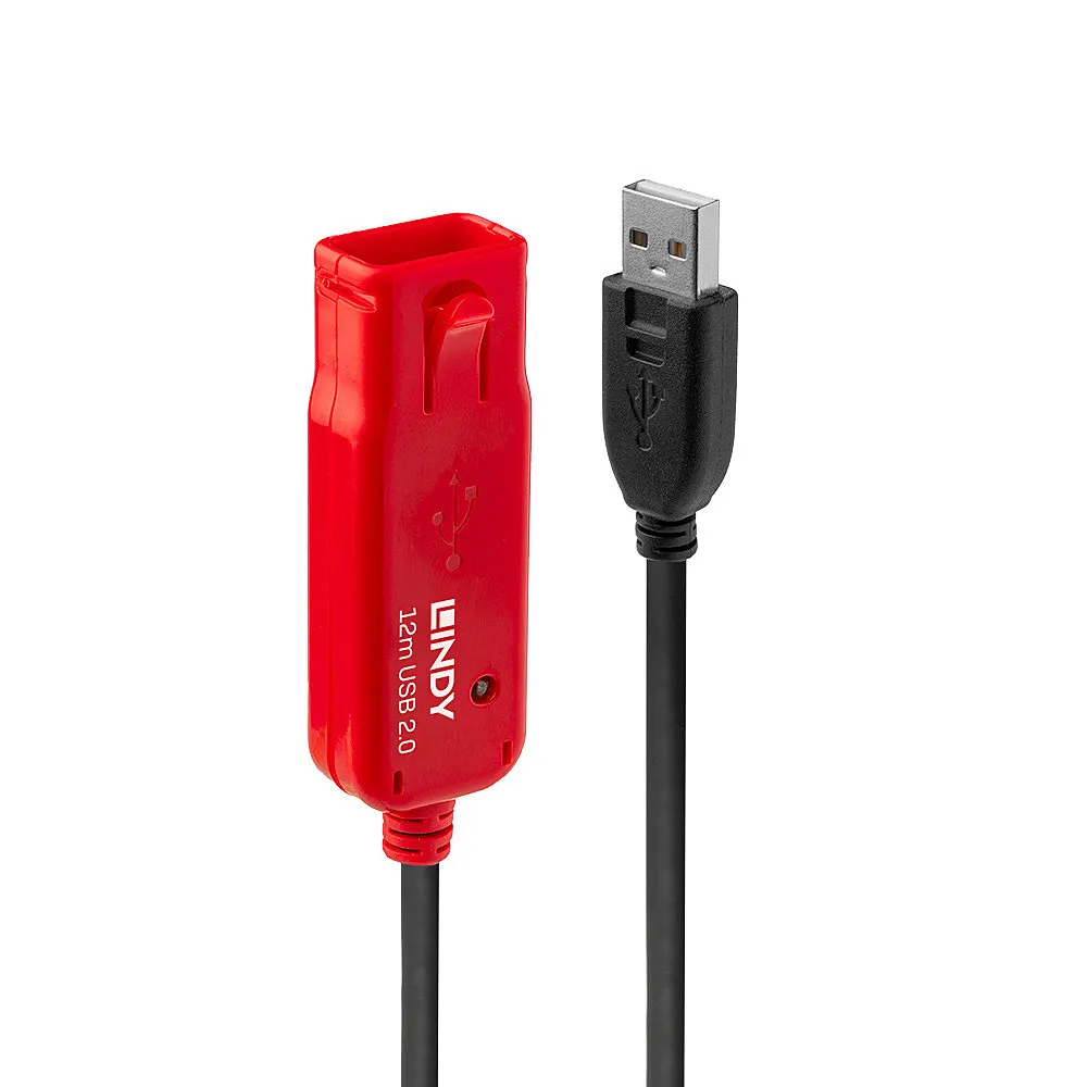 USB Kabel Lindy 42782 12 m USB 2.0 Schwarz USB A zu USB A