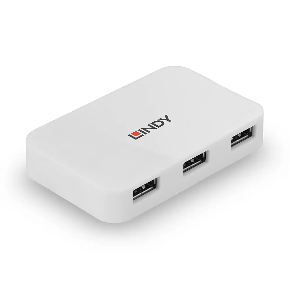Hub USB Lindy 43143 4 USB 3.2 Gen 1 Type-A Ports 5000 Mbit/s Weiß Plug&Play