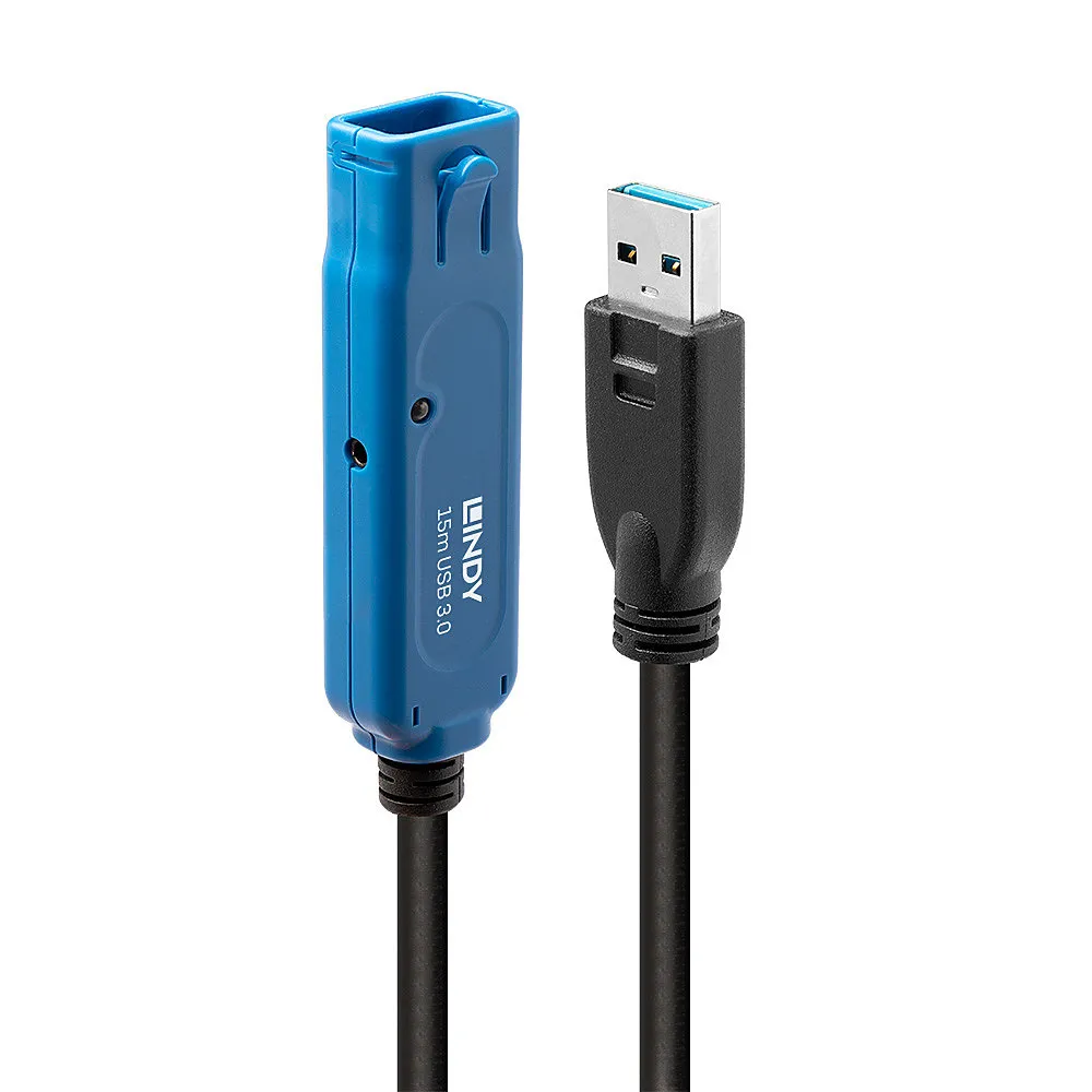 USB-Kabel Lindy 43229 USB 3.2 Gen 1 USB A Stecker auf USB A Buchse 15 m Schwarz