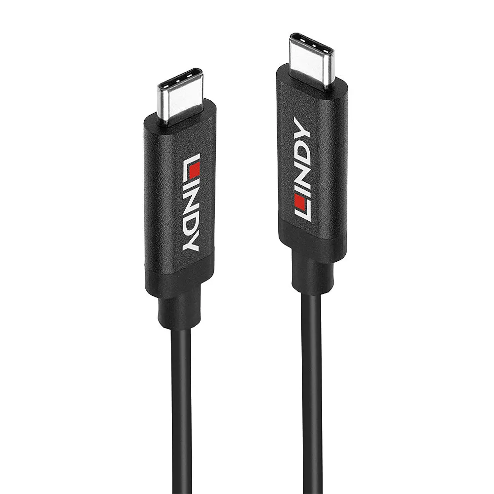 Kabel USB C Lindy 43308 5 m USB 3.2 Gen 2 10 Gbit/s Schwarz
