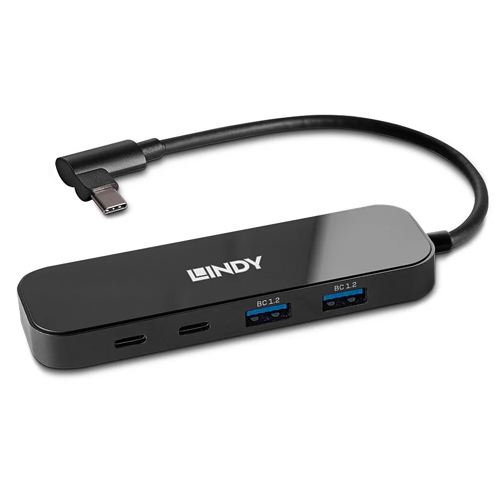USB-Hub Lindy 43334 USB 3.2 Gen 2 Type-C 4 Anschlüsse 10000 Mbit/s Schwarz USB-Hub Lindy 43334 USB 3.2 Gen 2 Type-C 4 Anschlüsse 10000 Mbit/s Schwarz