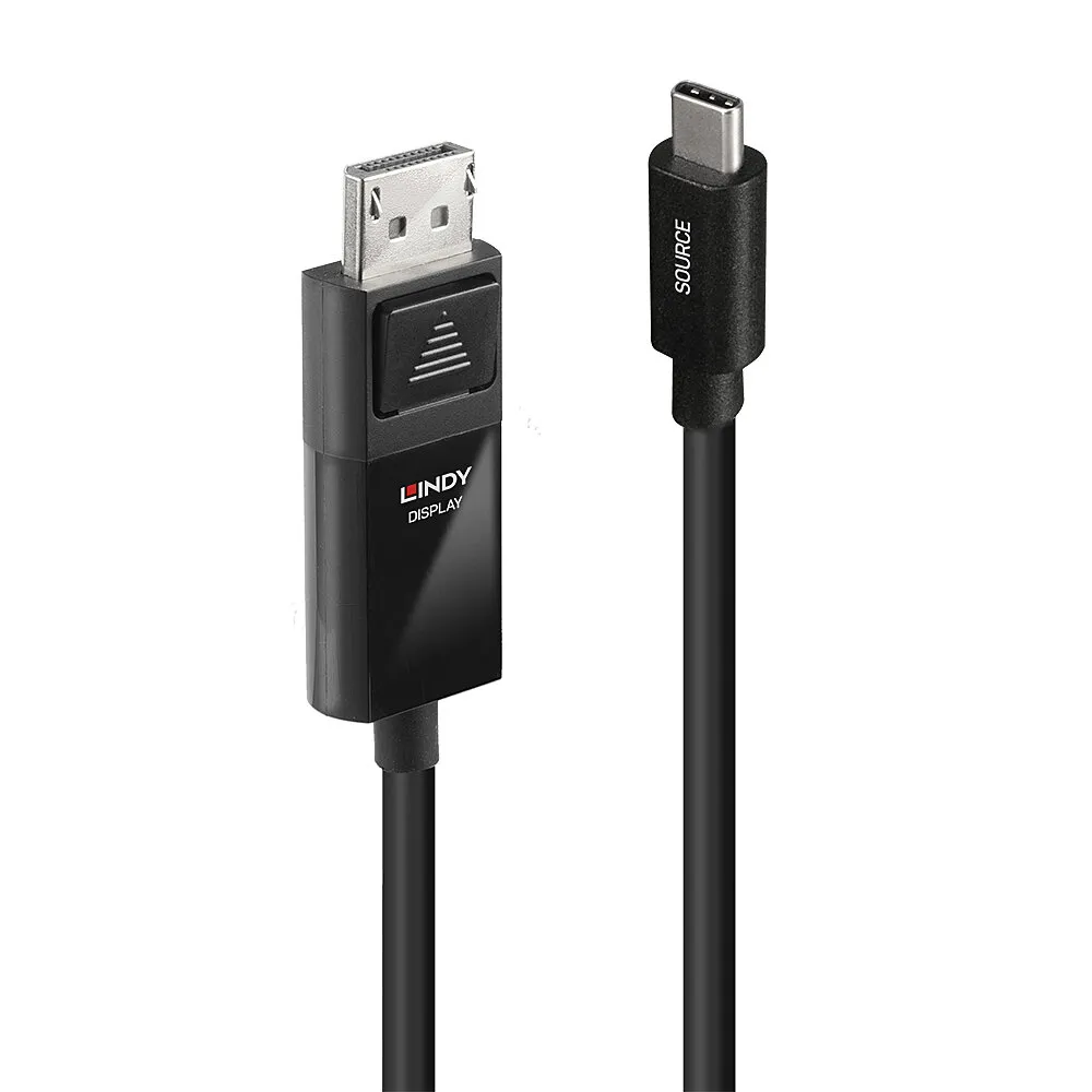 Kabel USB Typ C DisplayPort 3m Lindy 43343 Goldbeschichtete Kontakte 144Hz