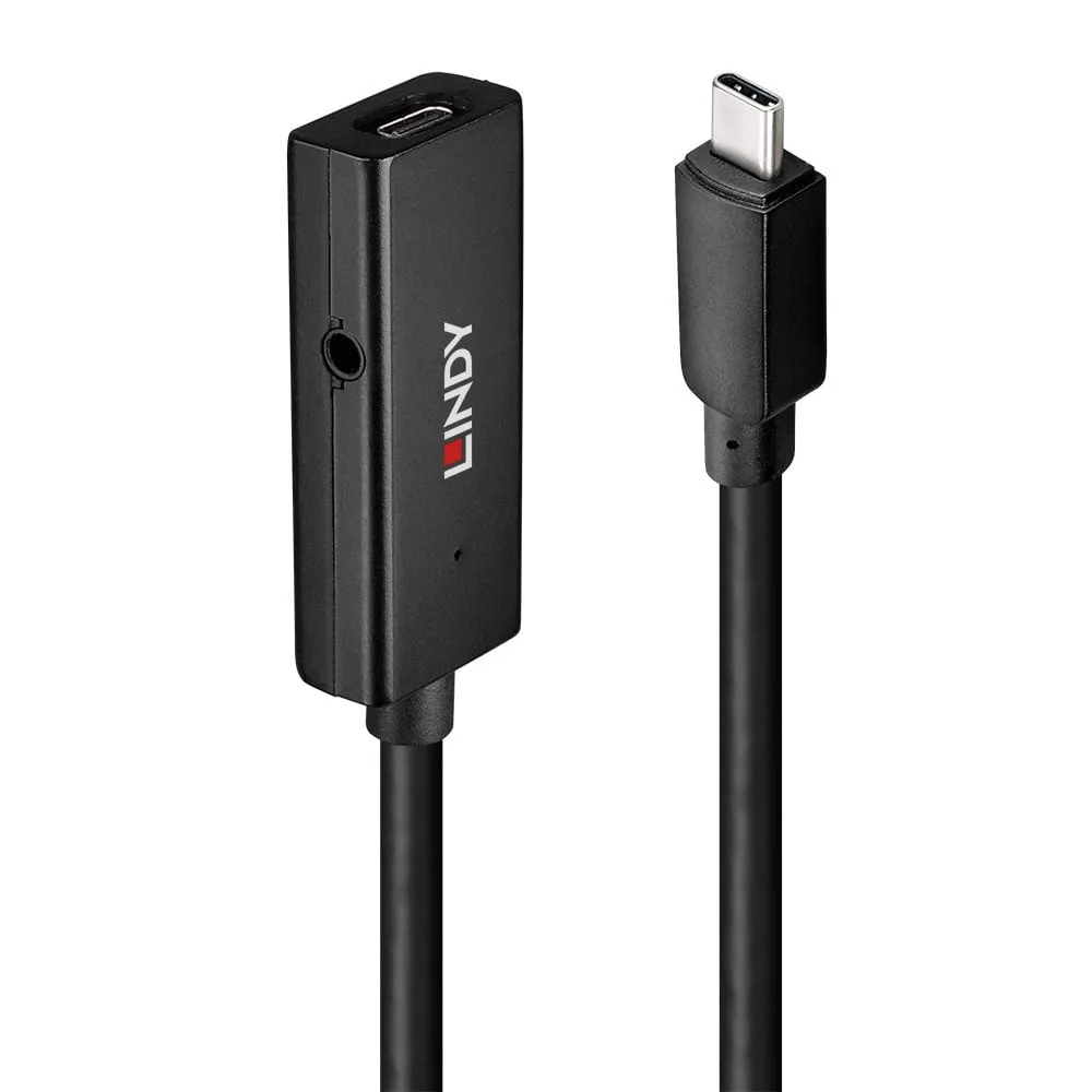 Kabel USB Type-C Lindy 43356 5m 5000Mbit/s Schwarz ABS Plug and Play