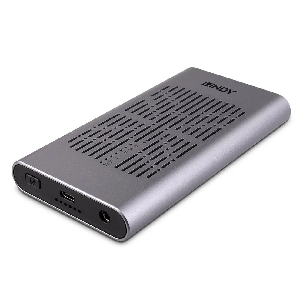 Caja PC Lindy 43382 M.2 Aluminium ABS Silber mit USB Type-C