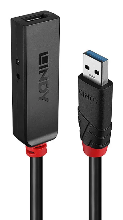 USB 3.2 Gen 1 Type-C Hub mit 2 Anschlüssen, 5000 Mbit/s, 5m Kabel, Schwarz