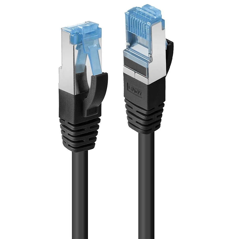 Netzwerkkabel Lindy Cat6a S/FTP 0,5 m Schwarz