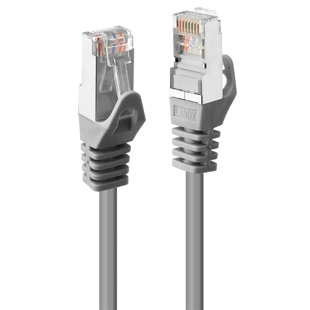 Netzwerkkabel Lindy Cat6 F/UTP 10 m Grau RJ-45