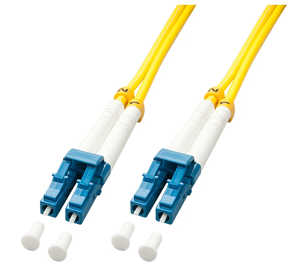 Lindy 2 m OS2 LC an LC Duplex Glasfaserkabel