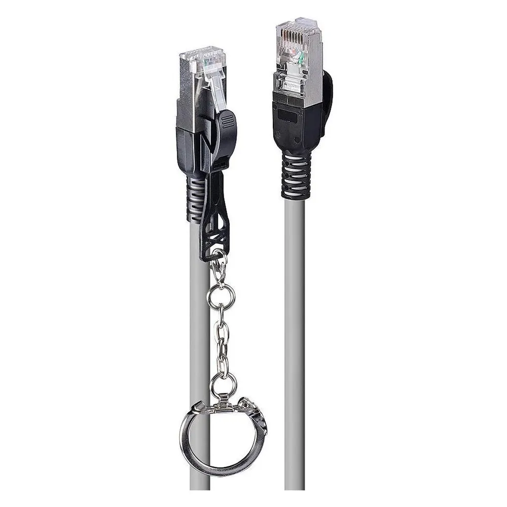 Lindy Cat., S/FTP, Security Network Cable, Grey (S/FTP, CAT6a, 0.30 m)