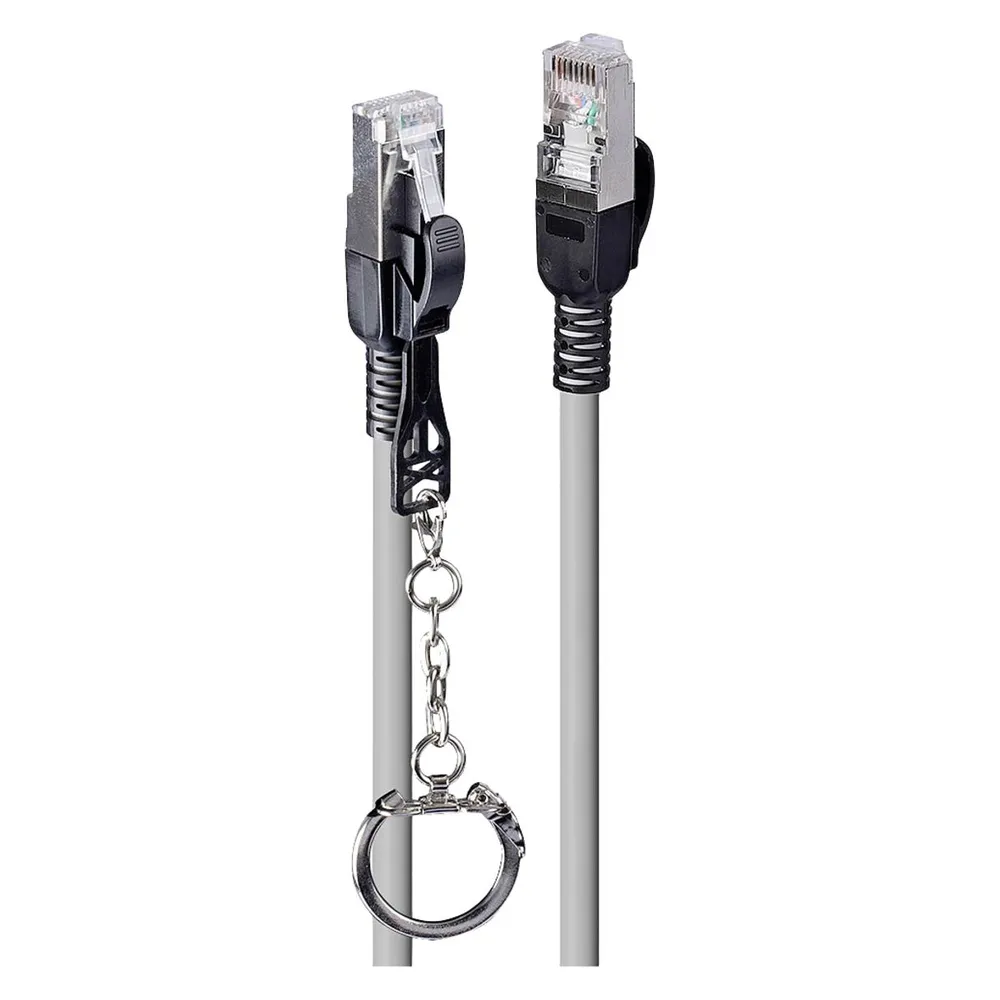 Lindy Cat., S/FTP, Security Network Cable, Grey (S/FTP, CAT6a, 1 m)