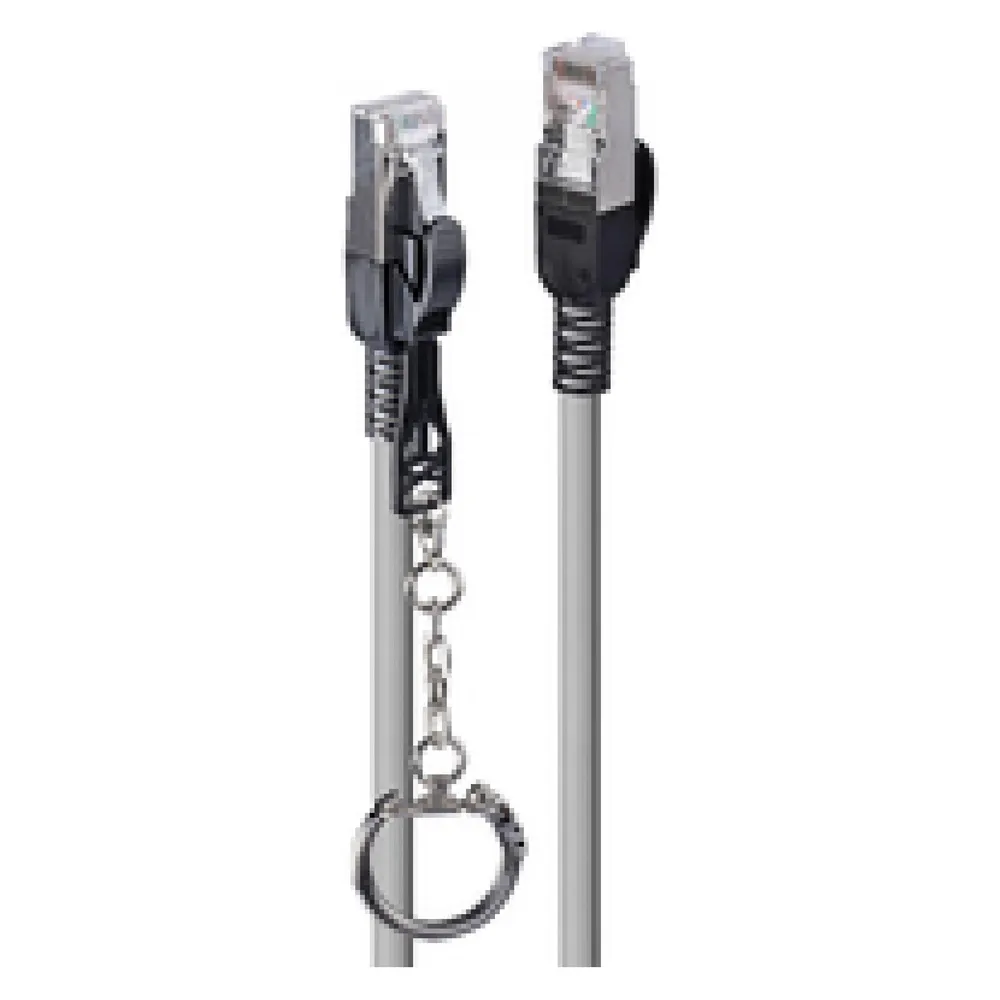 Lindy Cat., S/FTP, Security Network Cable, Grey (S/FTP, CAT6a, 10 m)