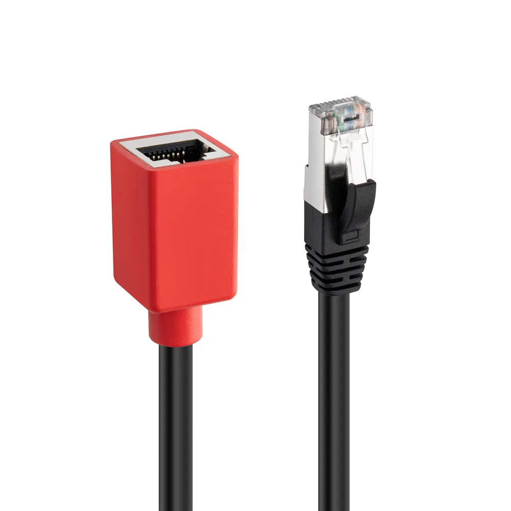 Netzwerkkabel LINDY 60189 0,2 m Cat6a RJ-45 Schwarz Rot LSZH