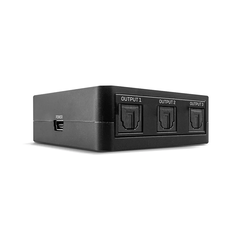 TosLink Splitter Schwarz 1x TosLink auf 3x TosLink Männlich TosLink Splitter Schwarz 1x TosLink auf 3x TosLink Männlich