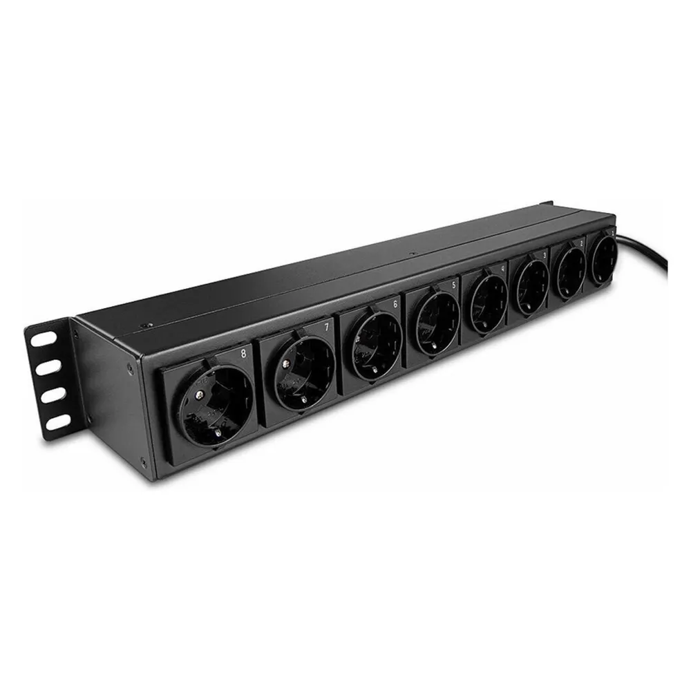 Lindy 1.5U 8-Fach Schuko-Steckdosen