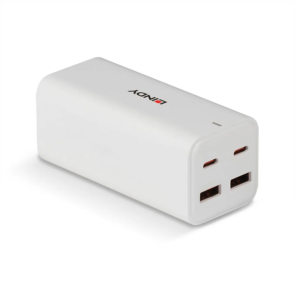 Laden Lindy 73441 100W 4 USB-C Ports GaN Weiß Innen