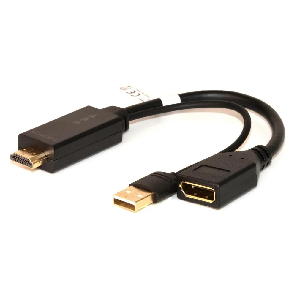 Link Zubehör LKADAT202 Videokabel und Adapter 1 m HDMI Typ A (Standard) DisplayPort + USB Typ-A