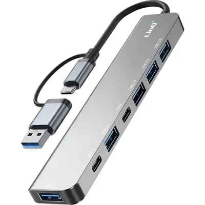 Hub LinQ 7 Ports 5 Gbps USB-C Modell IT7808 mit SD-Kartenleser