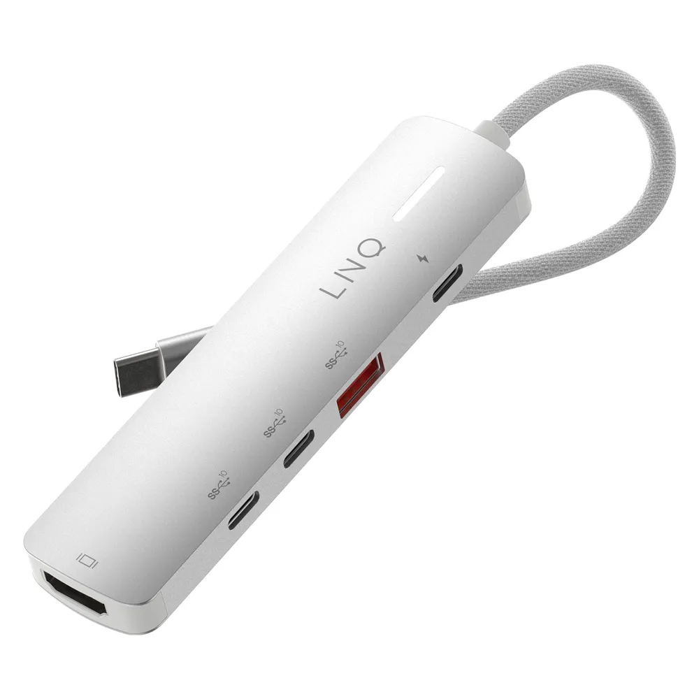 Hub Linq 5 Ports 10 Gbit/s Modell 5in1 Pro USB-C 4K HDMI 140 W PD