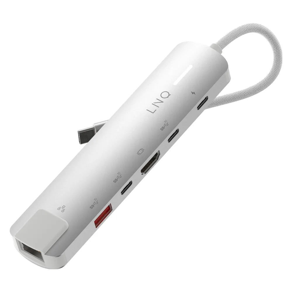 Hub Linq 6 Ports USB-C 10Gbps 4K HDMI Ethernet Pro 140W