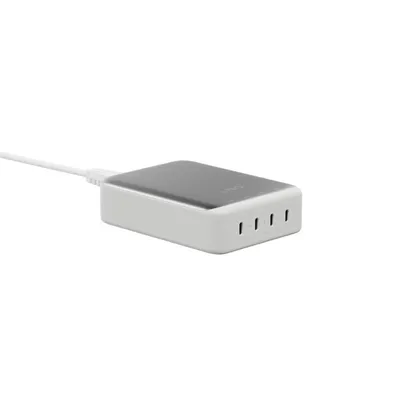 Steckdosenleiste LINQ 240W GaN2 DeskCharge 4 Steckplätze USB-C PD 3.1 Schnellladung Aluminium