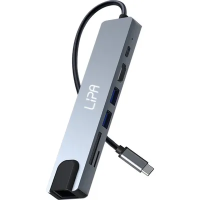 Lipa S8 Dockstation USB-C Grau
