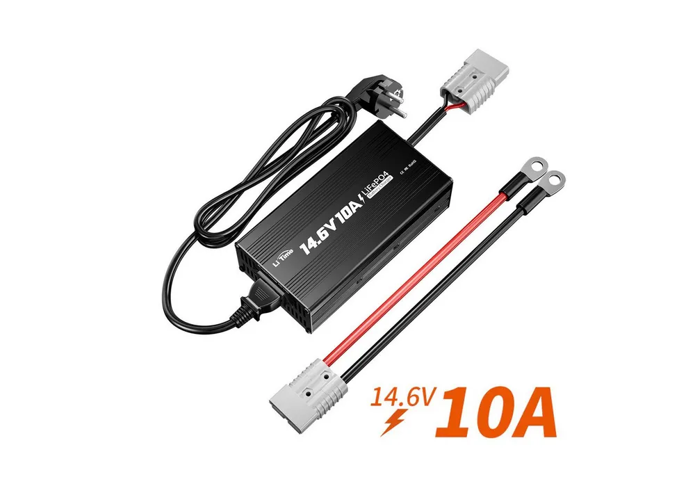LiTime LiTime 14.6V 10A Lithium Batterieladegerät Akku-Set (12 V, 1 St), Geeignet für 12V LiFePO4 Lithium Batterie