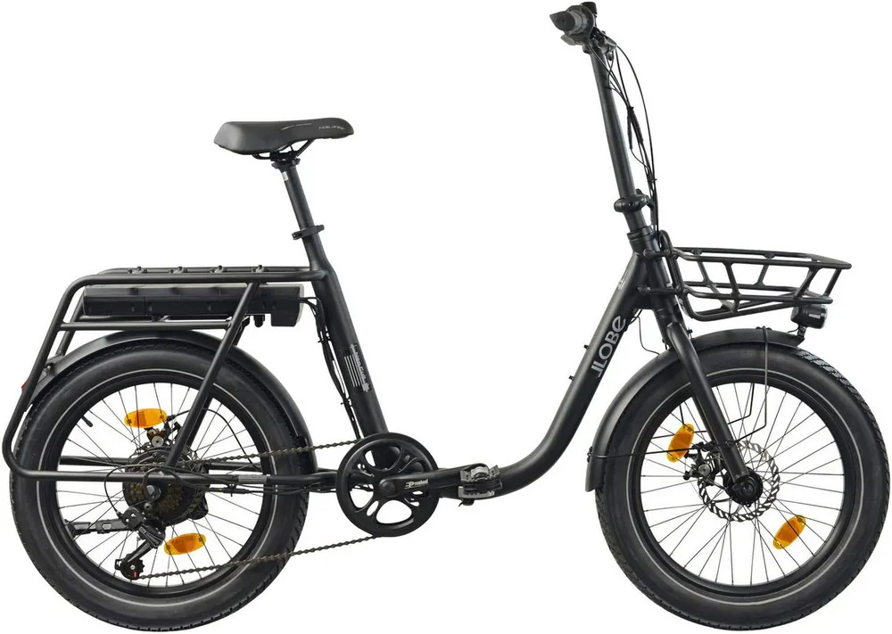 LLobe E-Bike Faltrad Elektro Faltrad 20" Neo.cult schwarz, 7 Gang Shimano Tourney Schaltwerk, Kettenschaltung, Heckmotor, 460,8 Wh