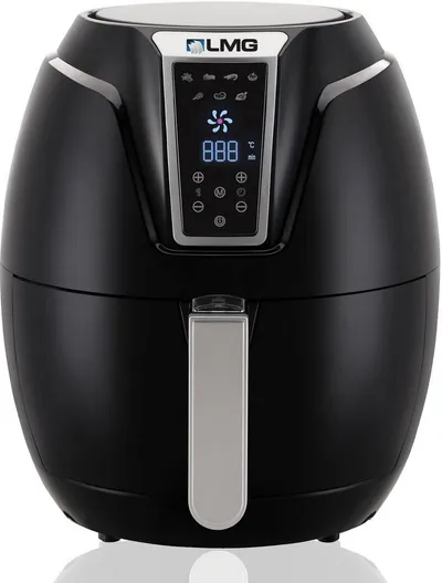 LMG Germany Heißluftfritteuse GLA610, 1400 W, Touchdisplay, 3,2 L, leise, 7 Programme, A+, 200 °C, spülmaschinenfest
