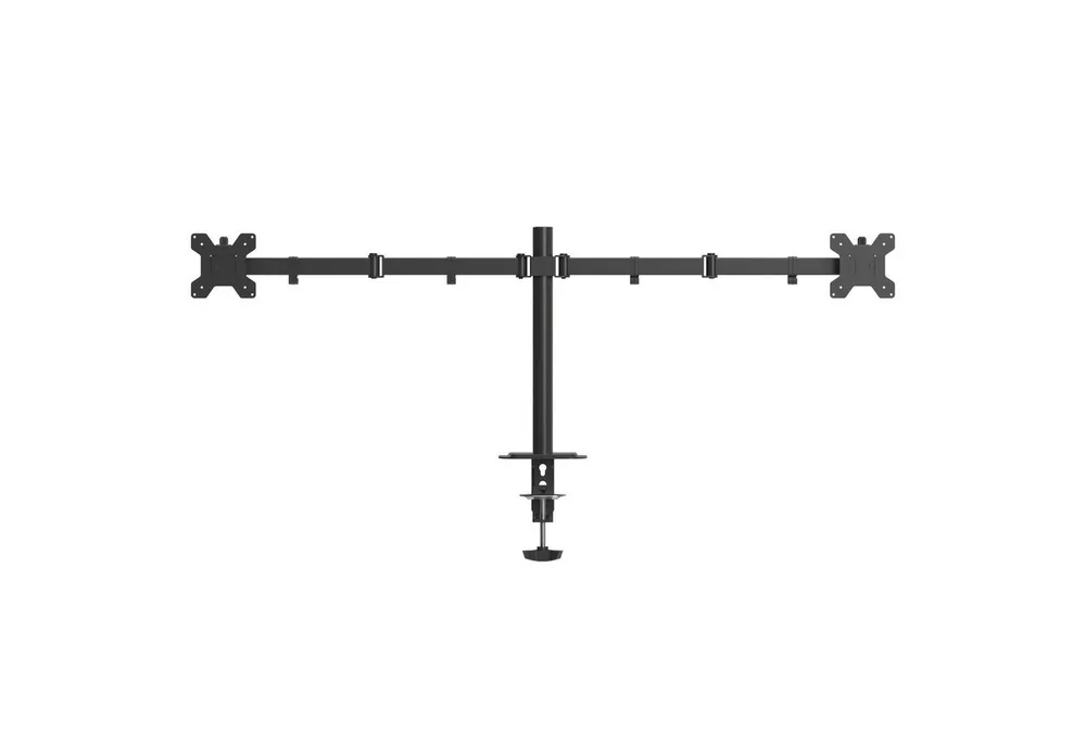 LMG Germany Monitor-Halterung Monitorhalterung für 2 Monitore bis 32 Zoll, 10 kg, 2 Arme, flexibel, (bis 32 Zoll, 2 Monitore, neigbar, höhenverstellbar, stabil, Kabelmanagement)