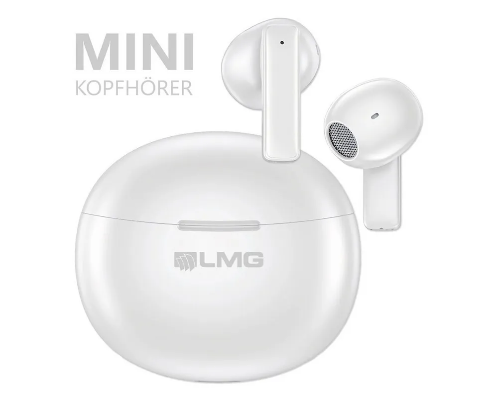 LMG Germany T87 In-Ear Kopfhörer, Bluetooth 5.4, mit Ladecase Bluetooth-Kopfhörer (IOS, Android, HSP, HFP, A2DP, AVRCP, Bluetooth 5.4, IPX6, Double Subwoofer, Low Delay, 20 h Spielzeit)