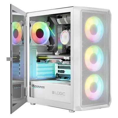 Logic PORTOS ARGB MINIDI USB-3.0-Gehäuse Weiss
