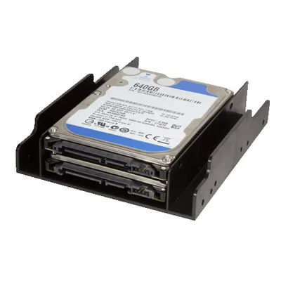 Verkleidungsplatte LogiLink AD0010 2x 3.5" 2.5" Schwarz Kunststoff
