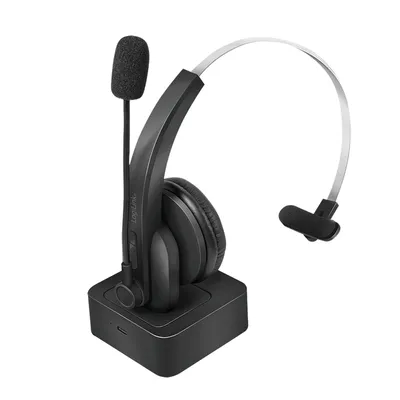 LogiLink BT0059 kabellose Bluetooth Headsets für Büro mit Mikrofon schwarz