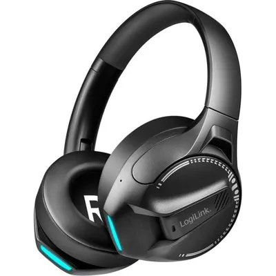 LogiLink BT0070 kabellose Bluetooth Gaming Kopfhörer mit Mikrofon und 50 h Akku schwarz