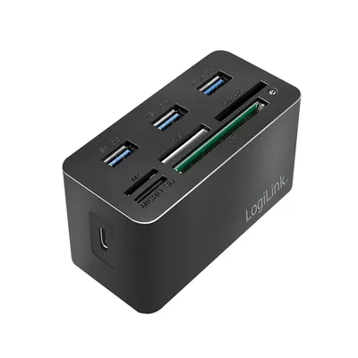 LogiLink Mini USB 3.2 Kartenleser Schwarz