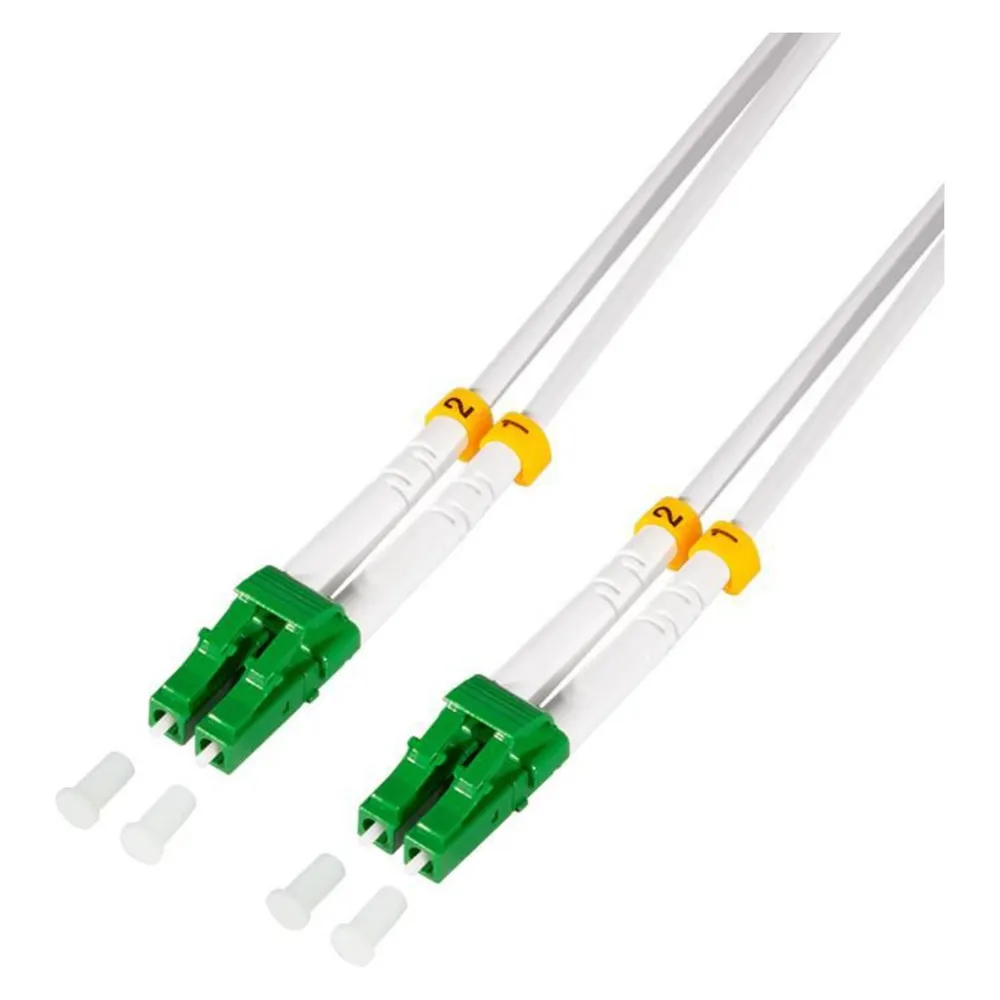 LogiLink Stahlarmiertes Glasfaser-Patchkabel OS2, Duplex LC/APC - LC/APC, 5 m