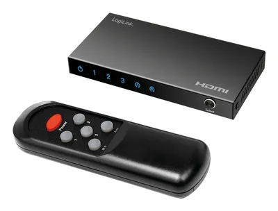 Switch LogiLink HD0062 HDMI 3x1 4K HDR USB Typ-C Schwarz