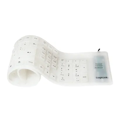Teclado LOGILINK ID0018A Full-Size QWERTZ kabelgebunden weiß, 109 Tasten