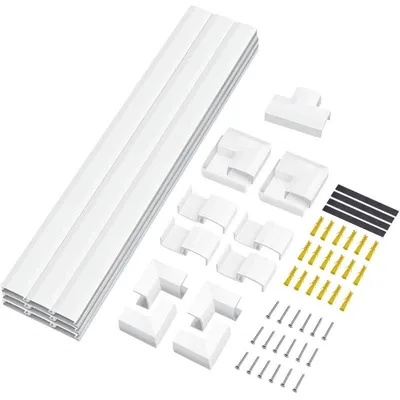Kabelorganisator LogiLink 67-teilig Wandmontage weiss