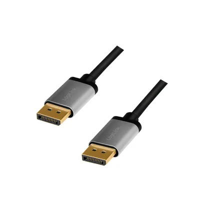 LOGILINK DisplayPort-Kabel CDA0101, Stecker/Stecker, Alu, 4k, 2 m