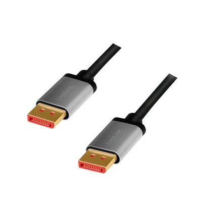 LOGILINK DisplayPort-Kabel CDA0105, Stecker/Stecker, Alu, 8k, 2 m