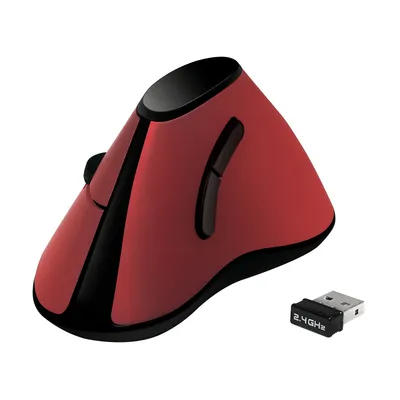 LOGILINK Ergonomic-Maus ID0159, Funk, vertical, rot