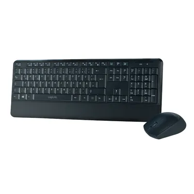 LOGILINK Funktastatur- und Maus-Set ID0161, Slim, schwarz